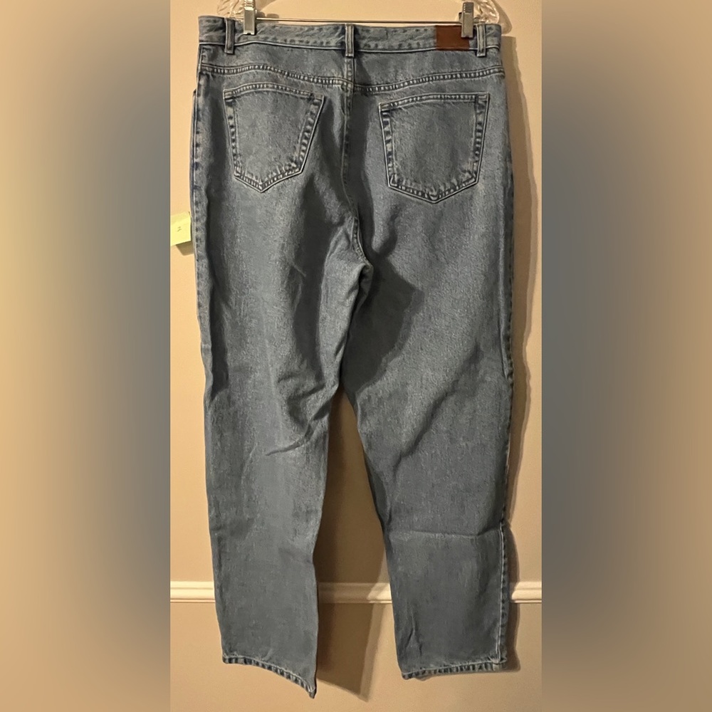 Vintage Y2K Lands End Mom Blue Jeans Size 16 Light Wash - Picture 2 of 6